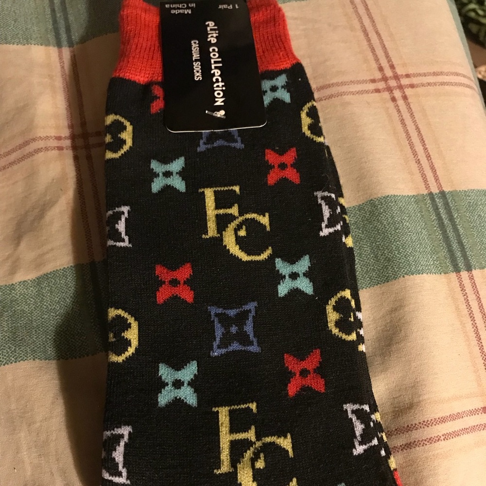 - “Louis” inspired socks by Elite Collection NWT